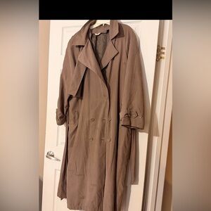 Classic Vintage Trench Coat Made In Belarus Nylon Polyester 18w